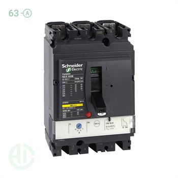 کلید اتوماتیک کامپکت MCCB اشنایدر سری ان اس ایکس 3 پل 63 آمپر NSX C10B3TM063